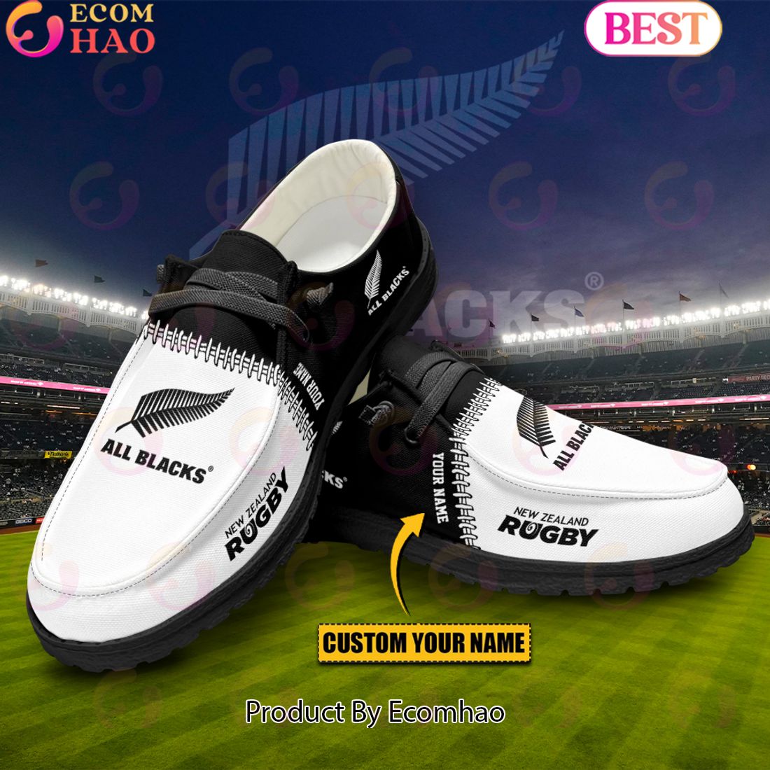 Rugby World Cup New Zealand Custom Name Hey Dude Shoes