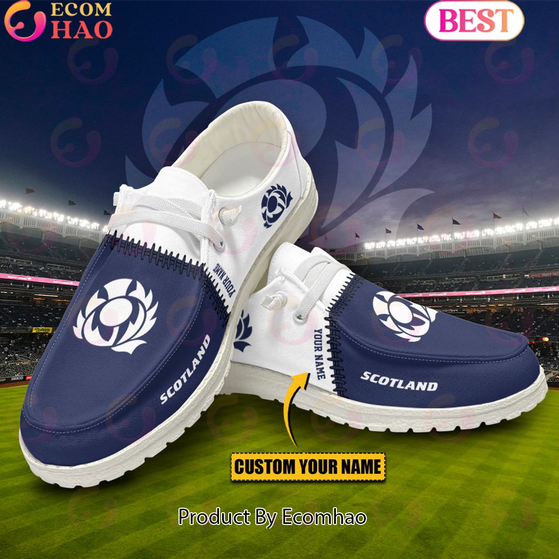 Rugby World Cup Scotland Custom Name Hey Dude Shoes