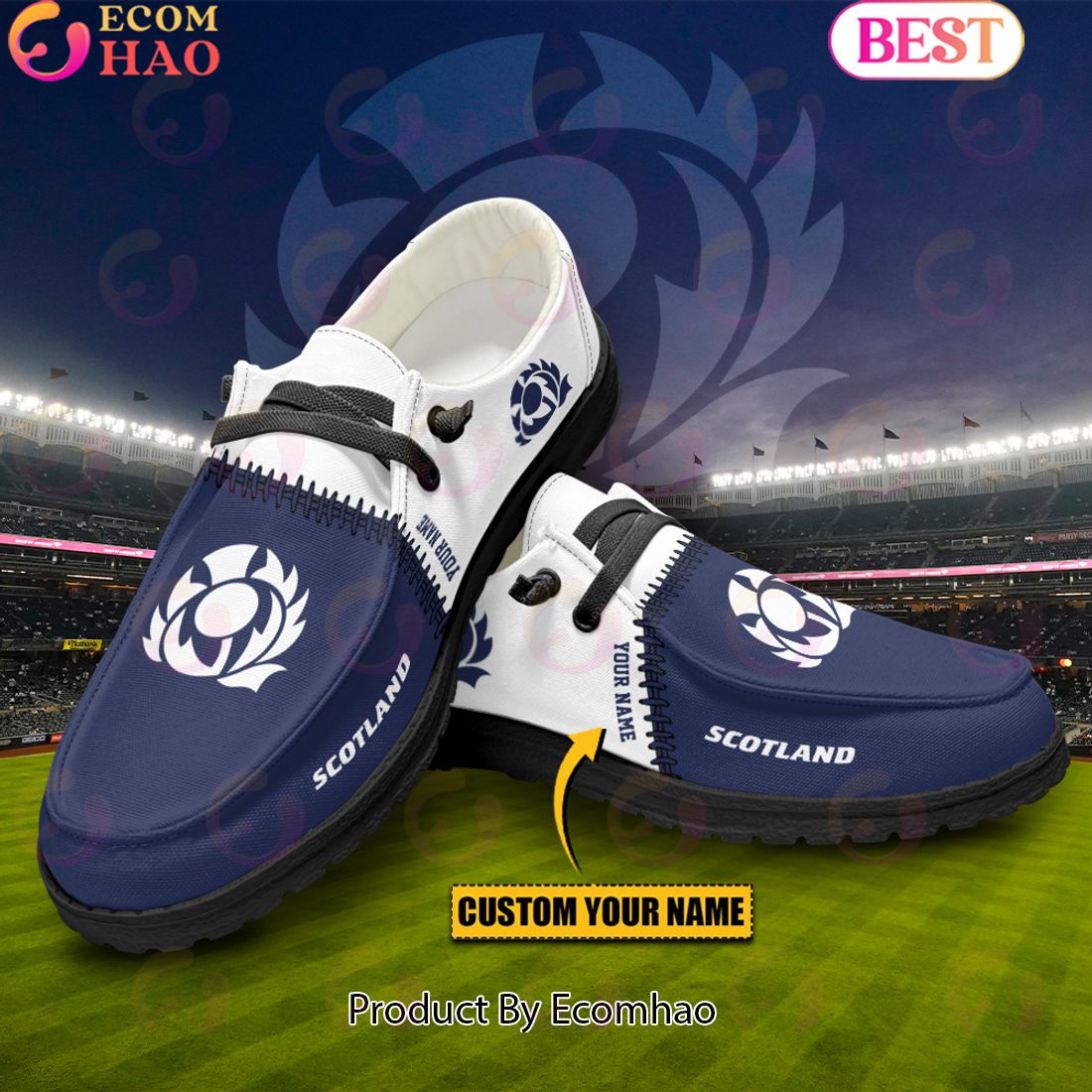 Rugby World Cup Scotland Custom Name Hey Dude Shoes