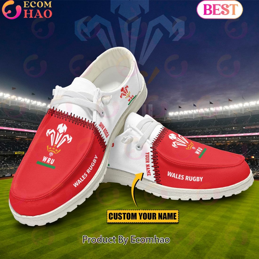 Rugby World Cup Wales Custom Name Hey Dude Shoes