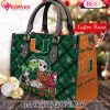 NCAA LSU Tigers Grinch And Jack Skellington Christmas Women Leather Hand Bag