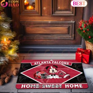 NFL Atlanta Falcons Sport Team And Mickey Home Sweet Home Doormat