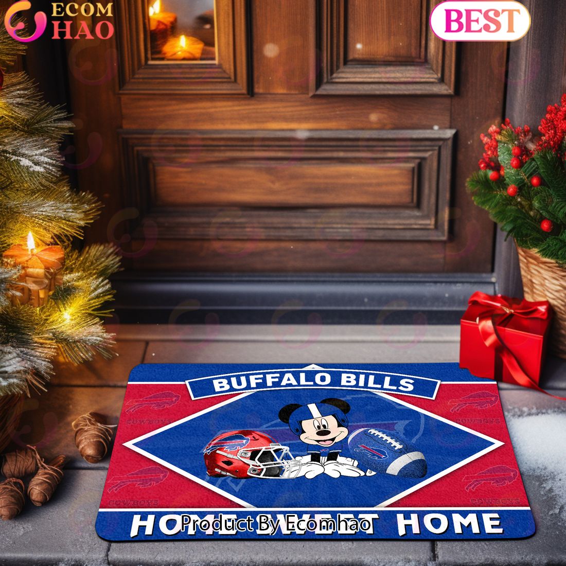 NFL Baltimore Ravens Sport Team And Mickey Home Sweet Home Doormat