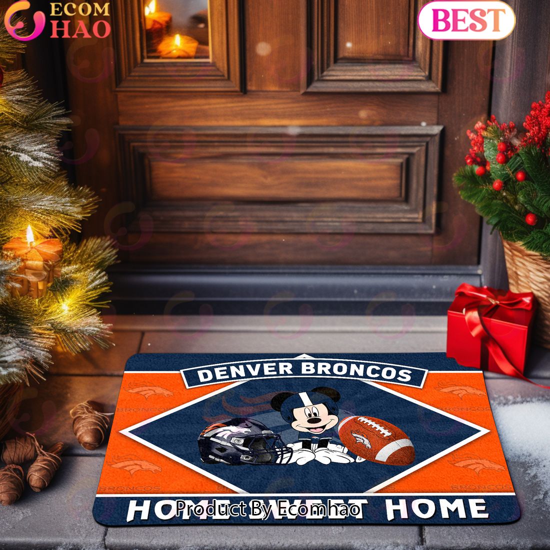 NFL Houston Texans Sport Team And Mickey Home Sweet Home Doormat