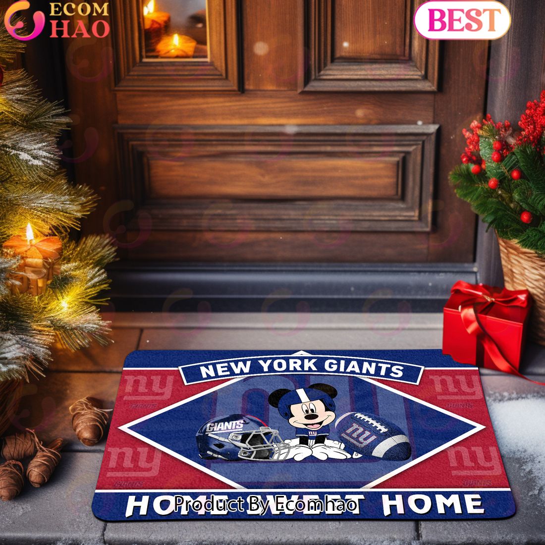 NFL Los Angeles Rams Sport Team And Mickey Home Sweet Home Doormat