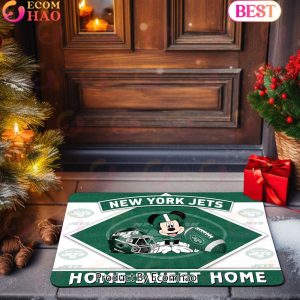 NFL New York Jets Sport Team And Mickey Home Sweet Home Doormat