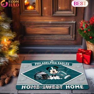 NFL Philadelphia Eagles Sport Team And Mickey Home Sweet Home Doormat