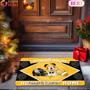 NFL Pittsburgh Steelers Sport Team And Mickey Home Sweet Home Doormat
