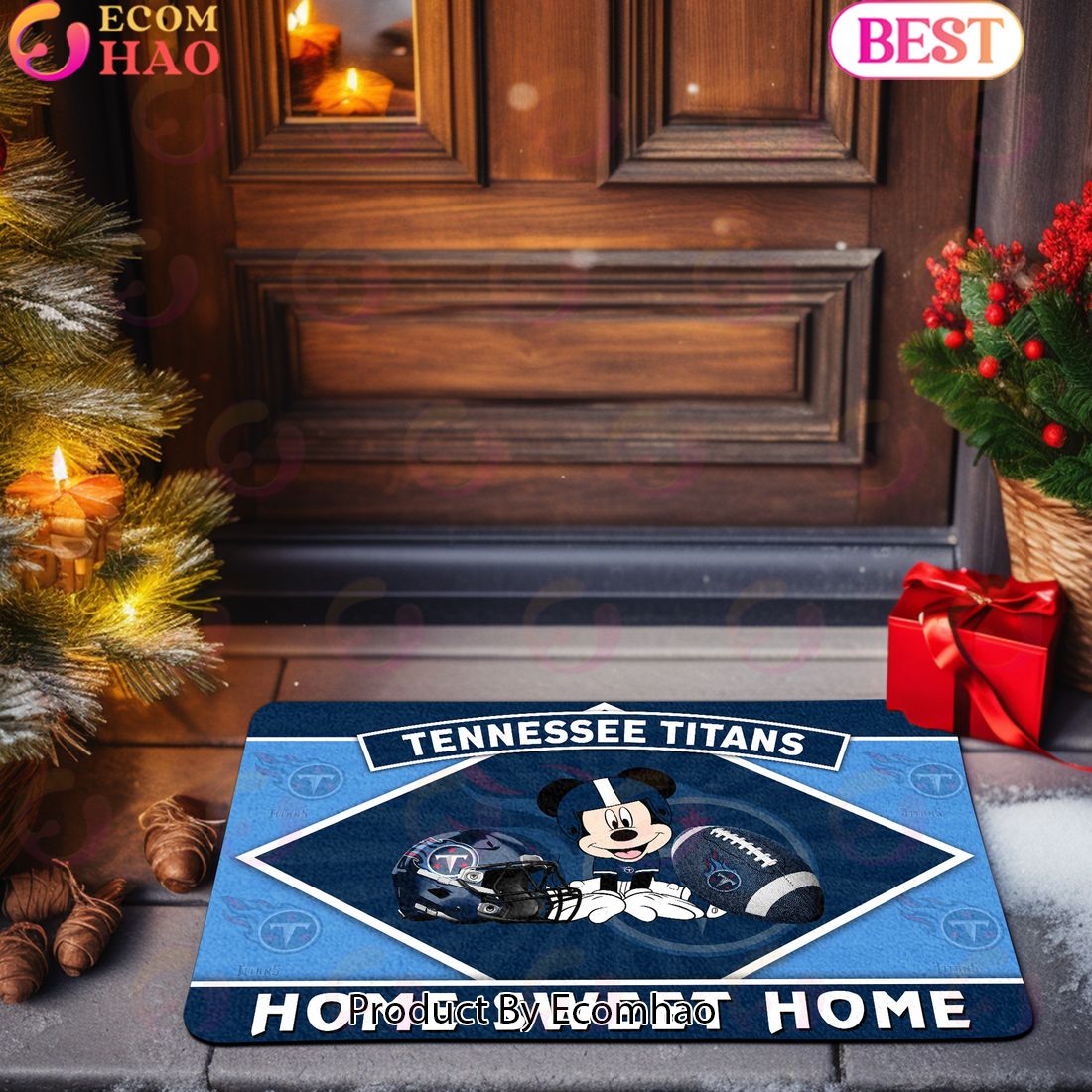 NFL Tennessee Titans Sport Team And Mickey Home Sweet Home Doormat