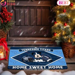 NFL Tennessee Titans Sport Team And Mickey Home Sweet Home Doormat