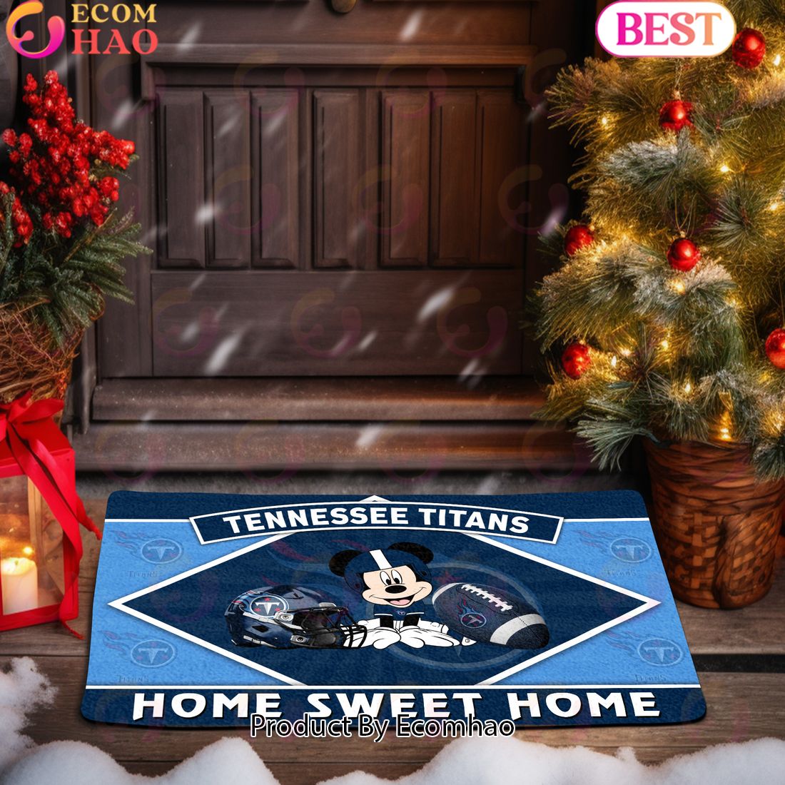 NFL Tennessee Titans Sport Team And Mickey Home Sweet Home Doormat