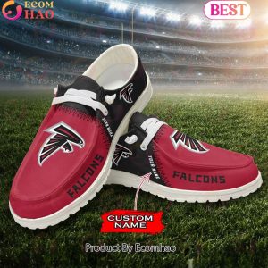 Customize Your Name with Atlanta Falcons Fashionable Hey Dude Sneakers