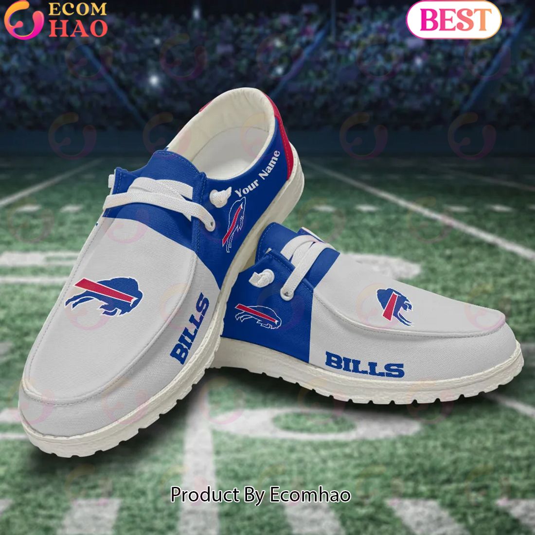 Customize Your Name with Chicago Bears Fashionable Hey Dude Sneakers