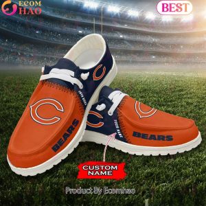 Customize Your Name with Chicago Bears Fashionable Hey Dude Sneakers