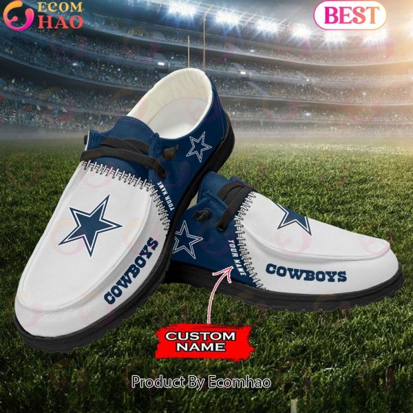 Customize Your Name with Dallas Cowboys Fashionable Hey Dude Sneakers