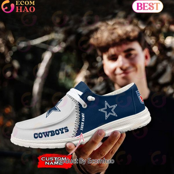 Customize Your Name with Dallas Cowboys Fashionable Hey Dude Sneakers