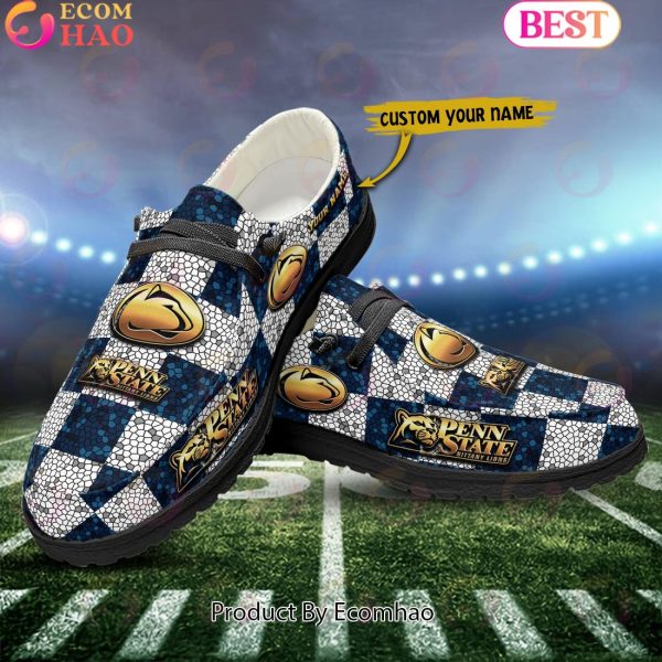 NCAA Penn State Nittany Lions Mosaic Broken Design Hey Dude Shoes Custom Name