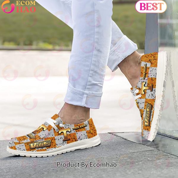 NCAA Tennessee Volunteers Mosaic Broken Design Hey Dude Shoes Custom Name