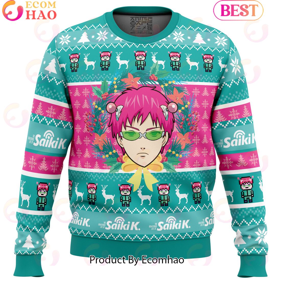 Christmas at School Saiki Kusuo no Psi-nan Ugly Christmas Sweater