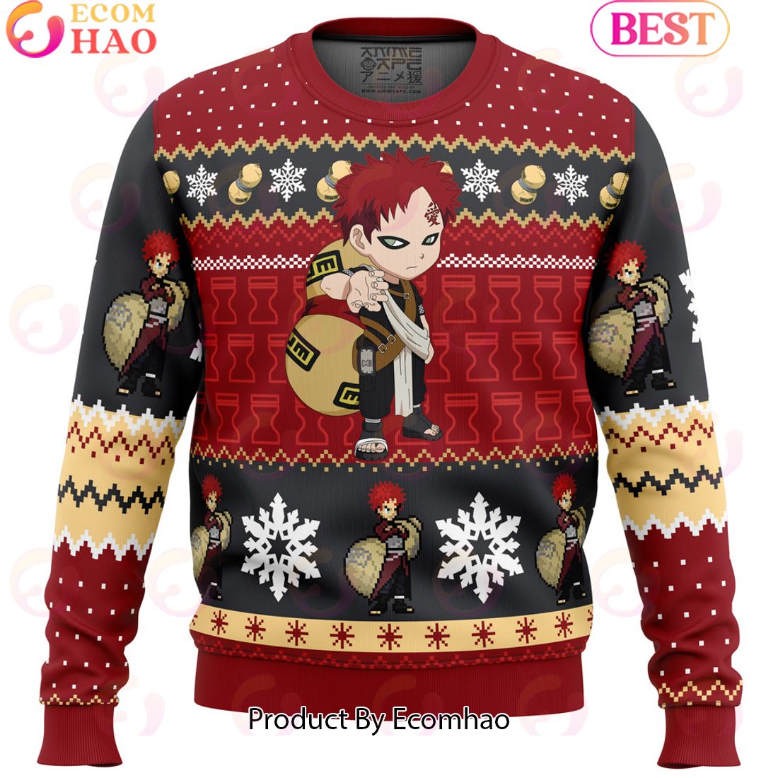 Christmas Gaara Naruto Ugly Christmas Sweater