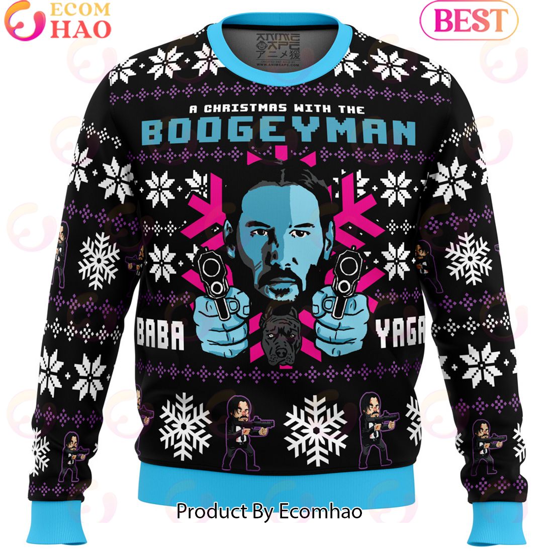 Christmas with the Boogeyman John Wick Ugly Christmas Sweater