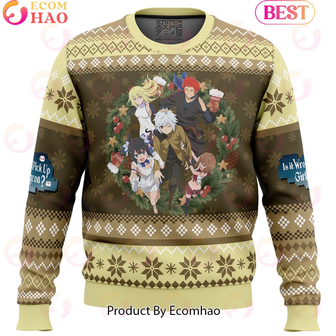 Familia Myth DanMachi Ugly Christmas Sweater