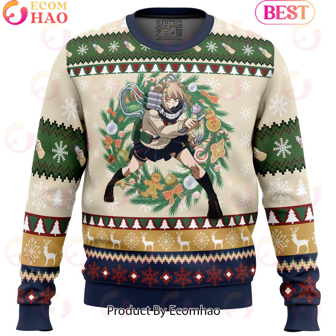 Himiko Tora Christmas My Hero Academia Ugly Christmas Sweater