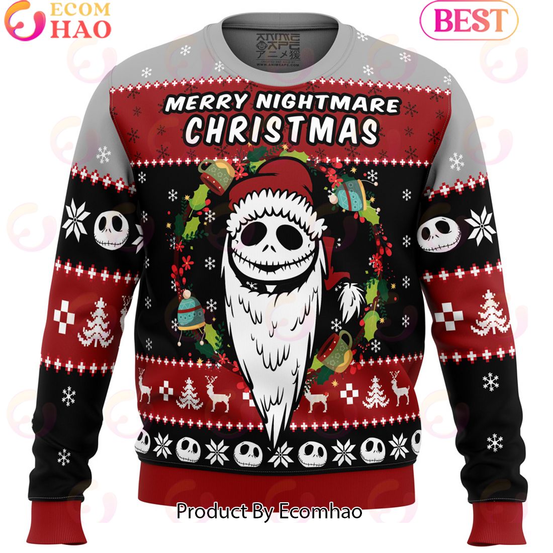 Merry Nightmare The Nightmare Before Christmas Ugly Christmas Sweater