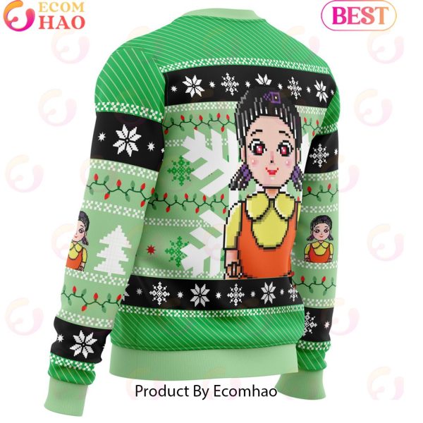 Red & Green Light Squid Game Ugly Christmas Sweater