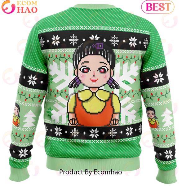 Red & Green Light Squid Game Ugly Christmas Sweater