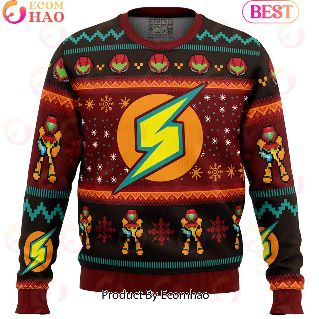 Samus Metroid Ugly Christmas Sweater