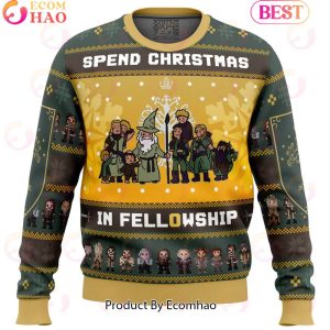 Spend Christmas in Fellowship The Lord of the Rings Ugly Christmas Sweater