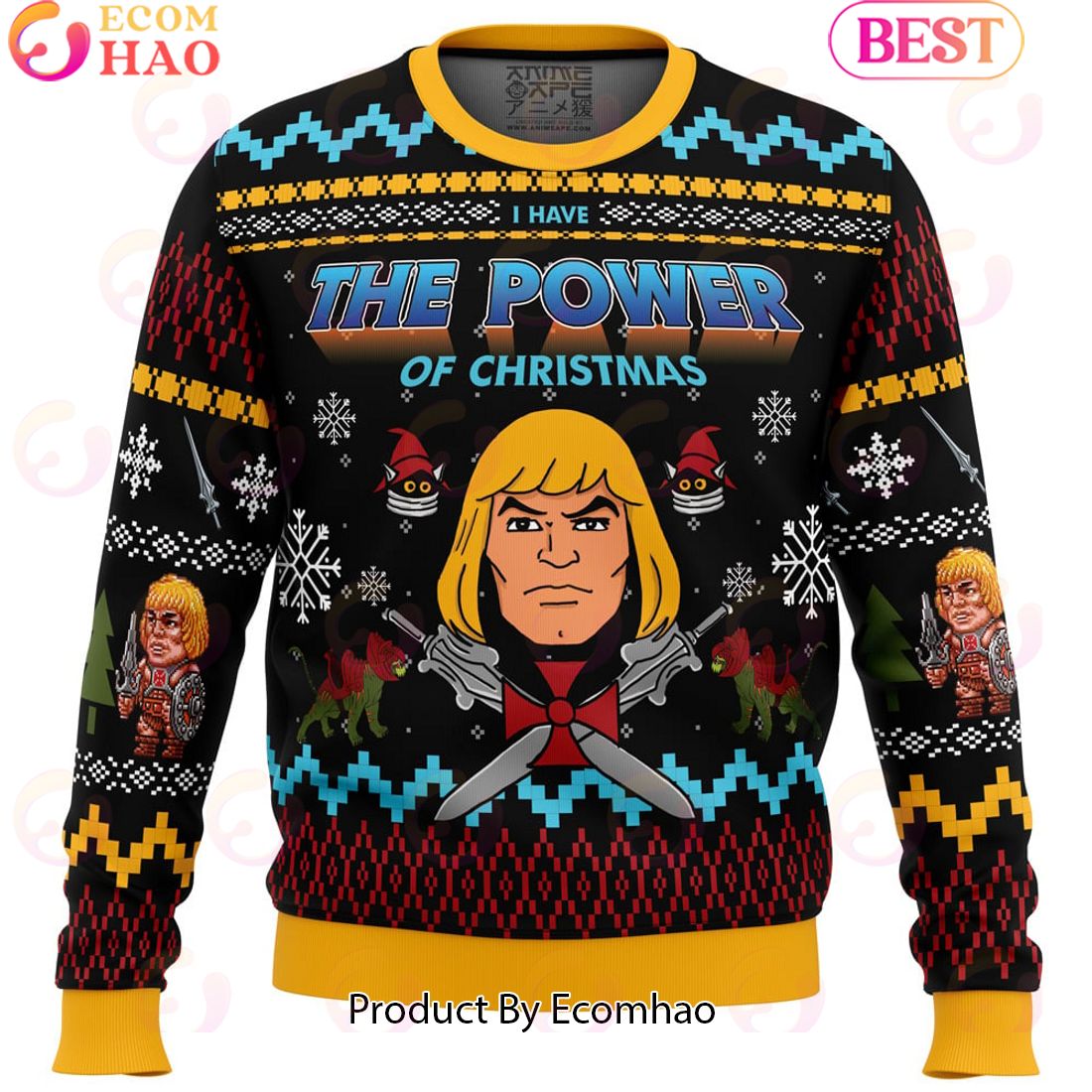 The Good Power of Christmas He-Man Ugly Christmas Sweater