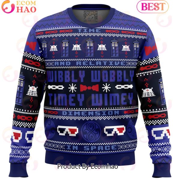 Timey Wimey Doctor Who Ugly Christmas Sweater