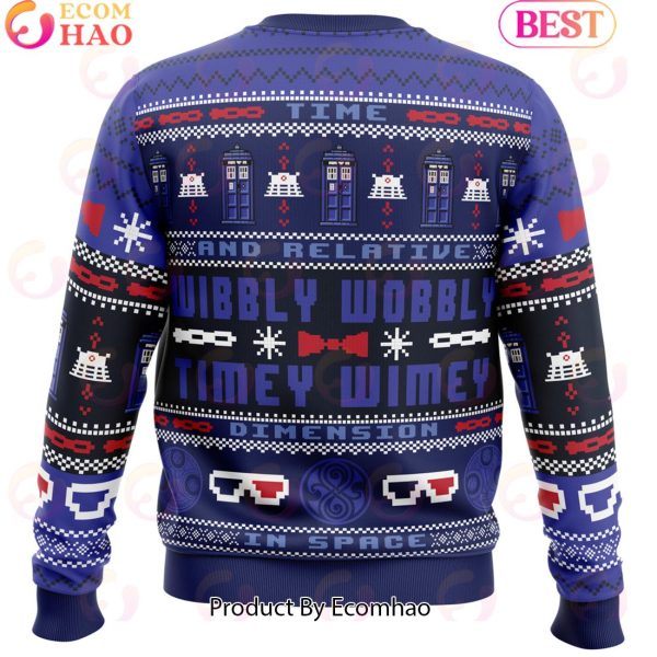 Timey Wimey Doctor Who Ugly Christmas Sweater