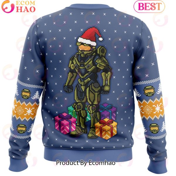 Wake Me When You Need Presents Halo Ugly Christmas Sweater