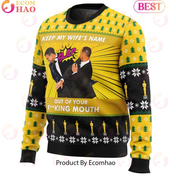 Will Smith Slaps Chris Rock Meme Ugly Christmas Sweater