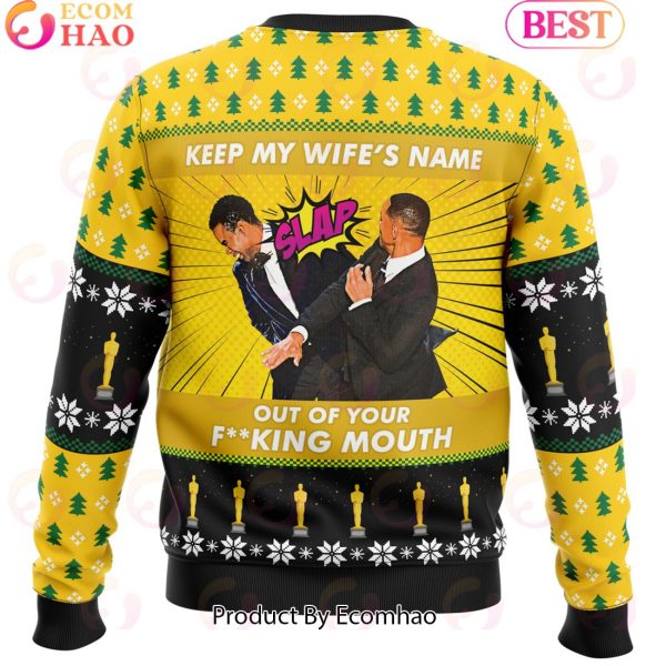 Will Smith Slaps Chris Rock Meme Ugly Christmas Sweater