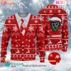 RC Massy Essonne Santa hat Logo Ugly Christmas Sweater AOP Snow Flowers