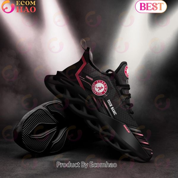 NCAA Alabama Crimson Tide Team Black Clunky Max Soul Shoes Sneakers Custom Your Name