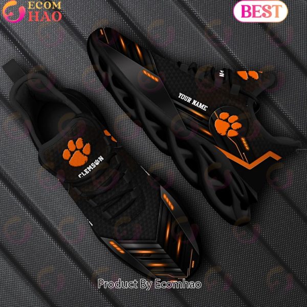 NCAA Clemson Tigers Team Black Clunky Max Soul Shoes Sneakers Custom Your Name