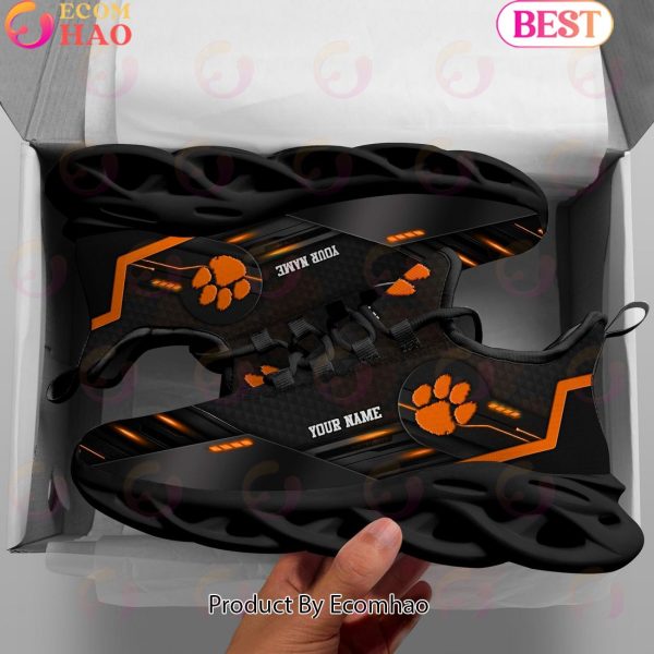 NCAA Clemson Tigers Team Black Clunky Max Soul Shoes Sneakers Custom Your Name
