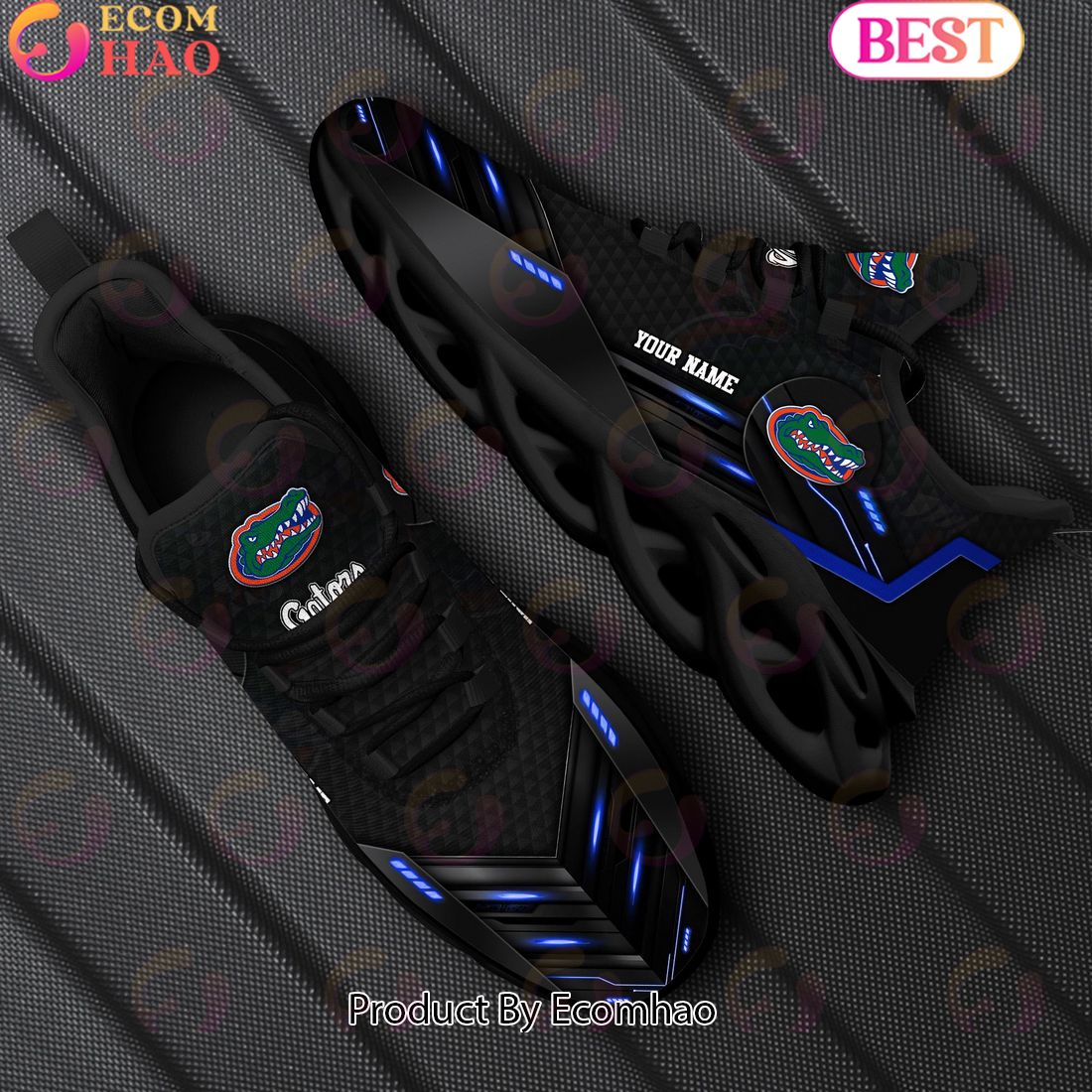 NCAA Florida Gators Team Black Clunky Max Soul Shoes Sneakers Custom Your Name