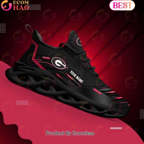 NCAA Georgia Bulldogs Team Black Clunky Max Soul Shoes Sneakers Custom Your Name