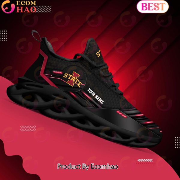 NCAA Iowa State Cyclones Team Black Clunky Max Soul Shoes Sneakers Custom Your Name