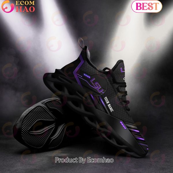 NCAA LSU Tigers Team Black Clunky Max Soul Shoes Sneakers Custom Your Name