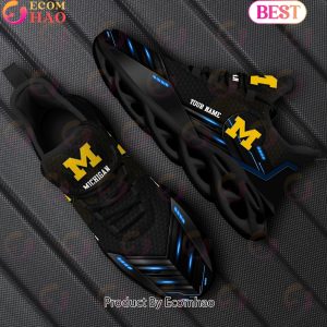 NCAA Michigan Wolverines Team Black Clunky Max Soul Shoes Sneakers Custom Your Name