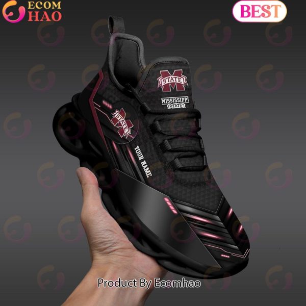 NCAA Mississippi State Bulldogs Team Black Clunky Max Soul Shoes Sneakers Custom Your Name