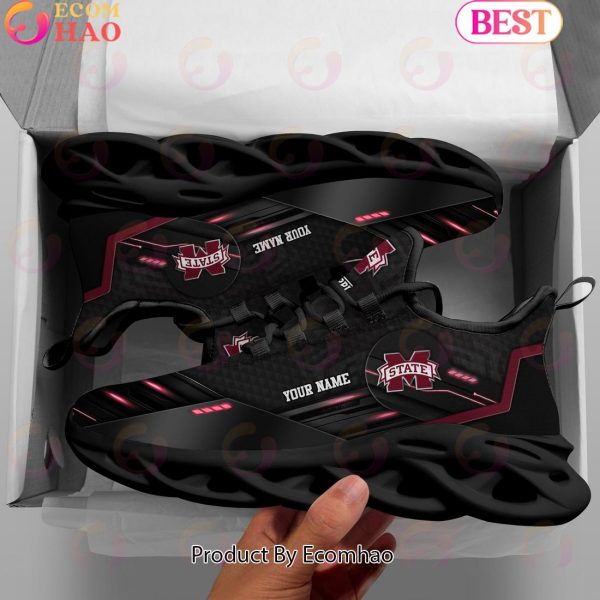 NCAA Mississippi State Bulldogs Team Black Clunky Max Soul Shoes Sneakers Custom Your Name