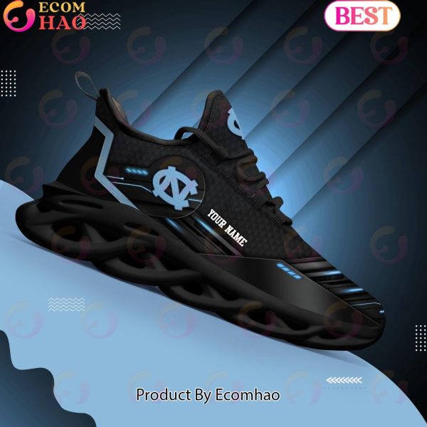 NCAA North Carolina Tar Heels Team Black Clunky Max Soul Shoes Sneakers Custom Your Name